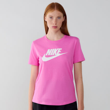 NIKE TEE SHIRT BIG SWOOSH ESSENTIAL PINK/WHITE WOMEN