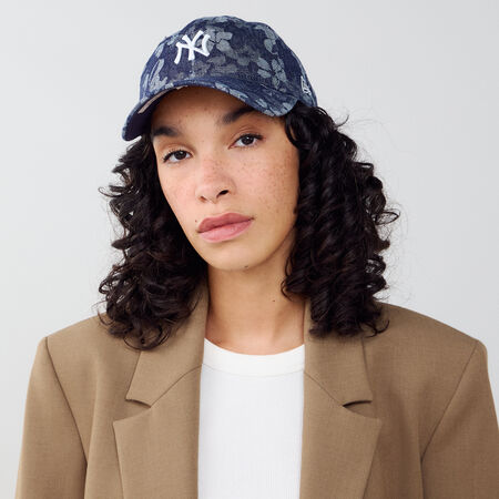 NEW ERA 9TWENTY WOMEN NY DENIM FLORAL BLEU/BLANC FEMME