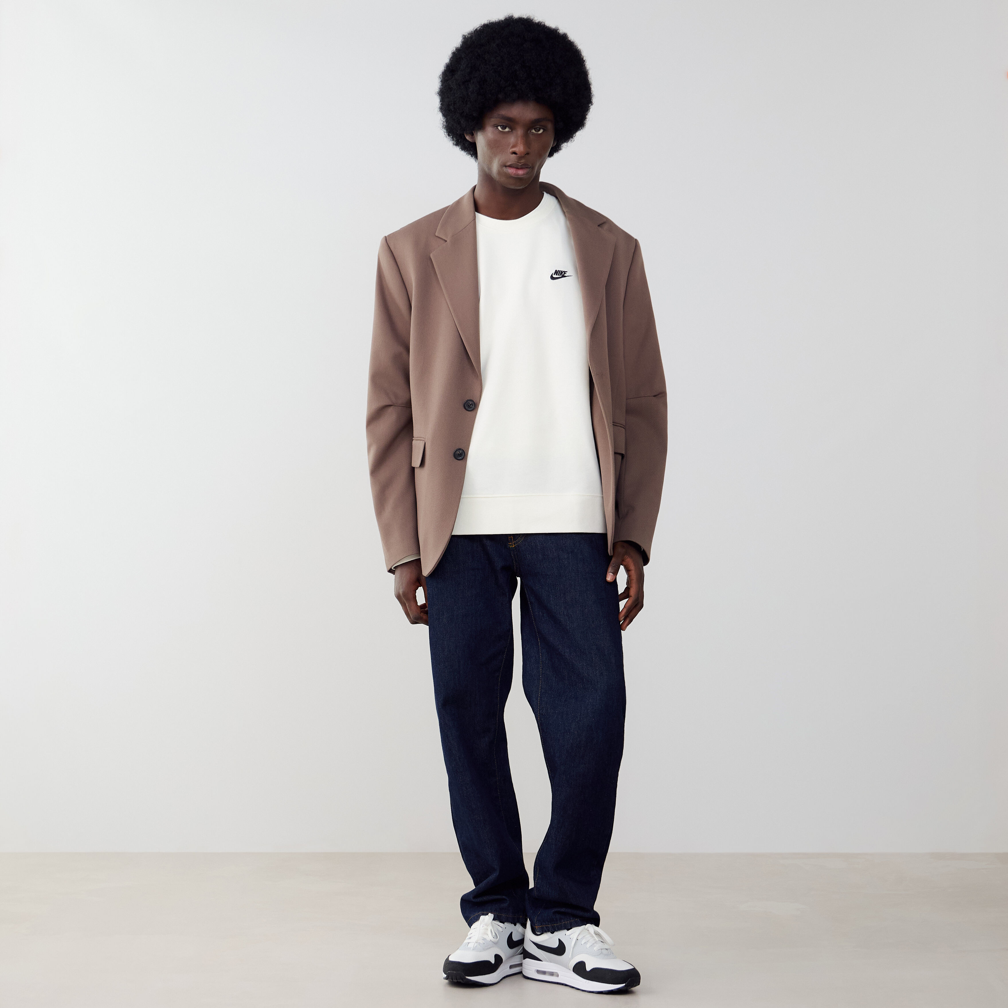 Sweat Crew Club Ft  Ecru/noir
