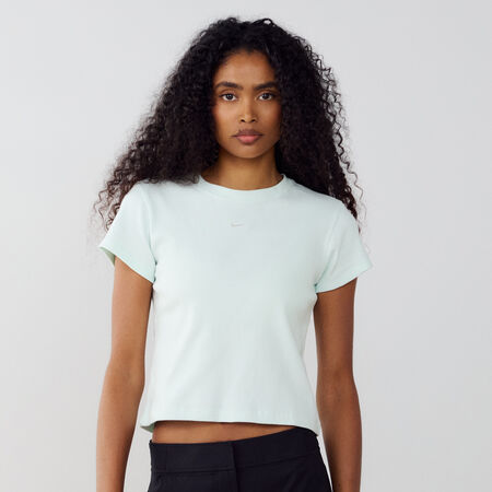 NIKE TEE TIGHT RIB VERT FEMME