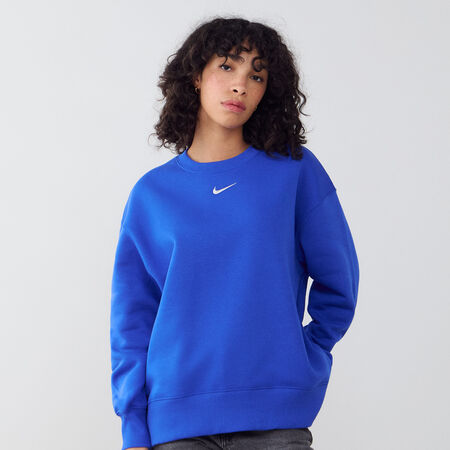 NIKE SWEAT CREW PHOENIX LONG OVERSIZED BLEU/BLANC FEMME