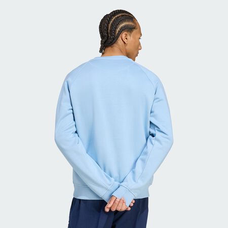 ADIDAS ORIGINALS Trefoil Essentials Crew Sweatshirt Ash Blue MEN