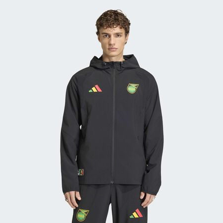 ADIDAS PERFORMANCE Veste coupe-vent &agrave; zip sur toute la longueur Jamaica x Bob Marley Tiro Travel Black HOMME