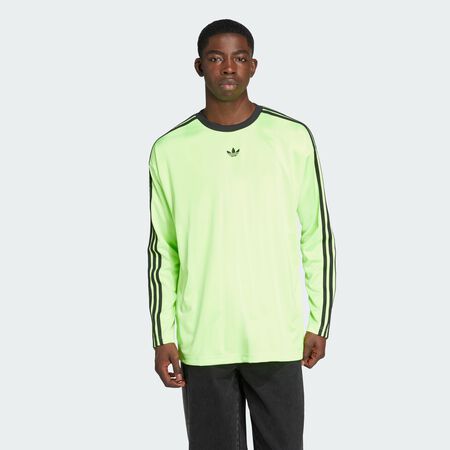adidas Adicolor Jacquard Maillot à manches longues : Signal Green / Black