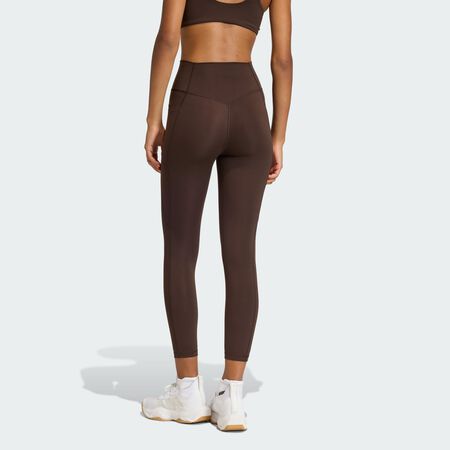 ADIDAS ORIGINALS Optimé Essentials No Front Rise Seam 7/8 Leggings Aurora Coffee WOMEN