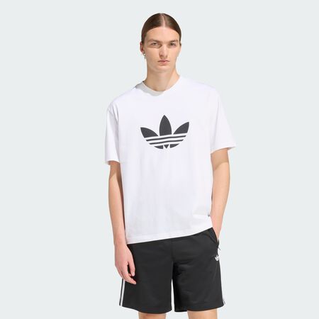 ADIDAS ORIGINALS TEE SHIRT TREFOIL BLANC/NOIR HOMME
