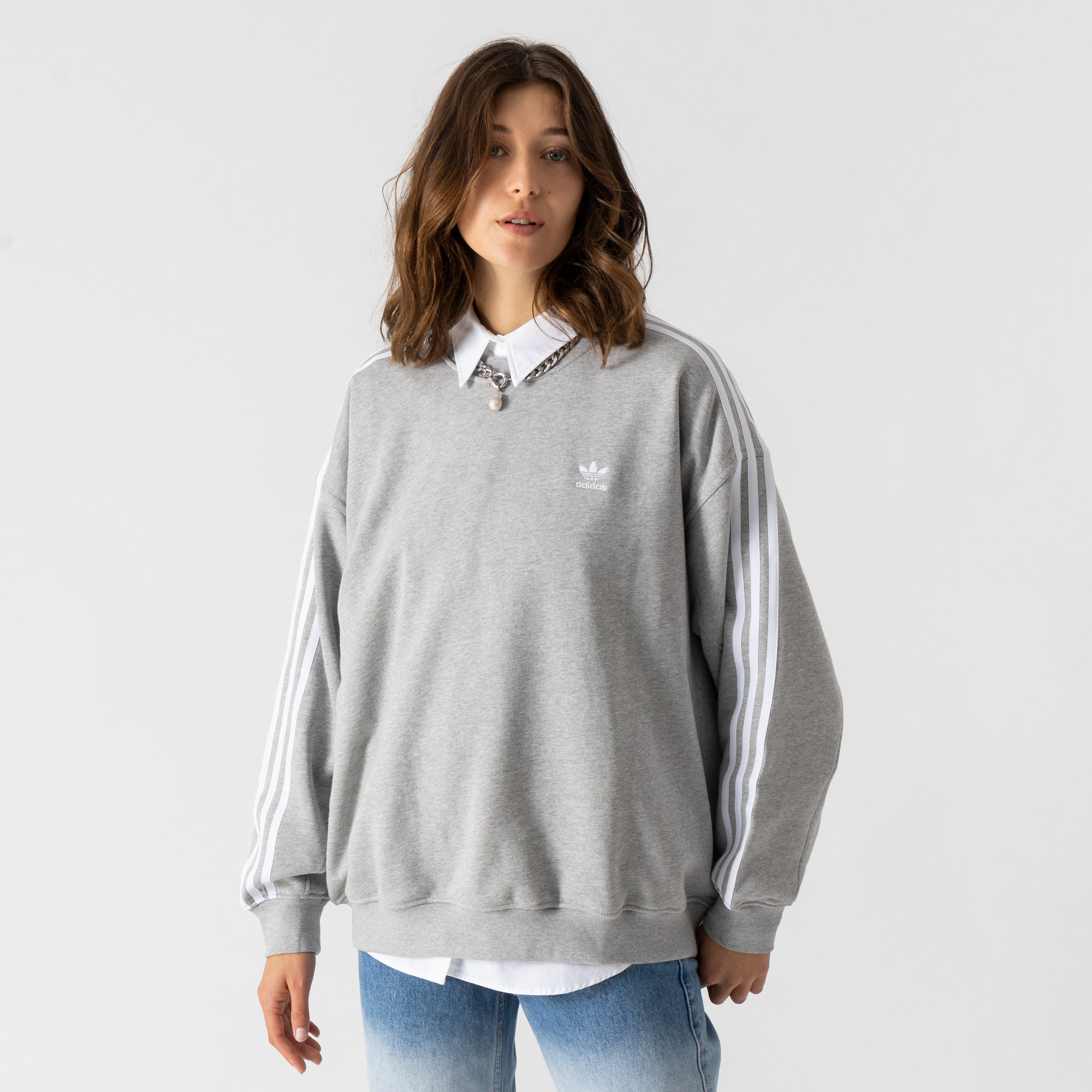 pull adidas gris femme