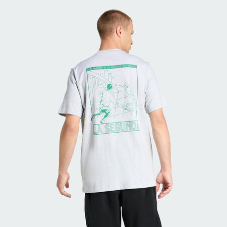 ADIDAS PERFORMANCE T-shirt coton épais Heritage Real Madrid Light Grey Heather HOMME