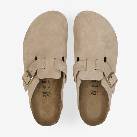 BIRKENSTOCK BOSTON SUEDE SANDCASTLE BEIGE WOMEN
