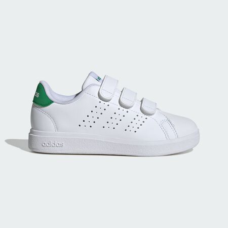 Chaussure Advantage Base 2.0 Enfants : Cloud White / Cloud White / Green