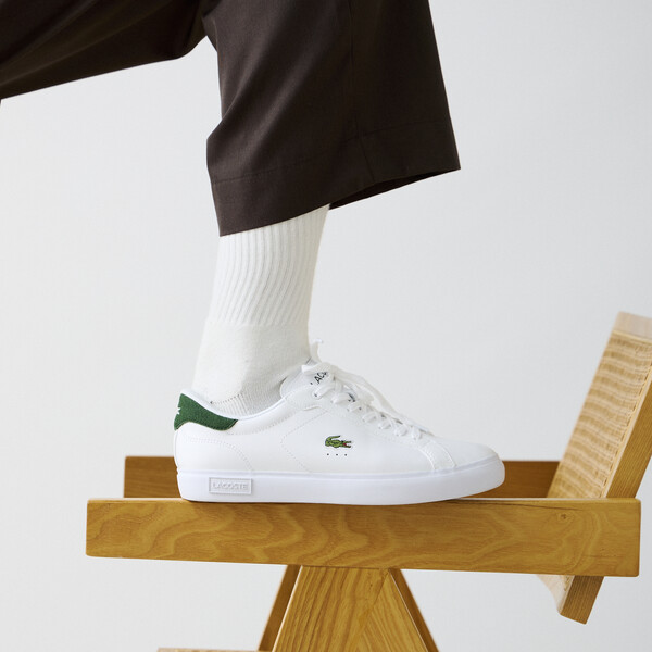 Lacoste Powercourt Basket Lacoste Blanche Homme Solde LACOSTE