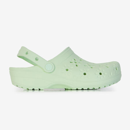CLASSIC FLORAL CUT OUT CLOG : VERT