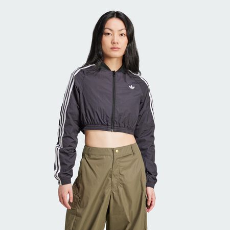 ADIDAS ORIGINALS Veste de survêtement courte Adicolor Teamgeist Black FEMME