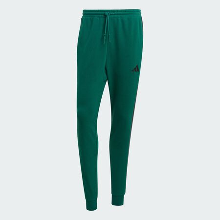 Essential 3-Stripes French Terry Pants : Collegiate Green / Black