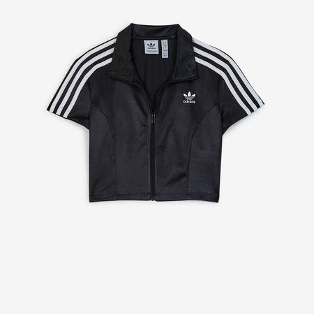 ADIDAS ORIGINALS JACKET FZ SHORT SLEEVE ADICOLOR BLACK/WHITE WOMEN