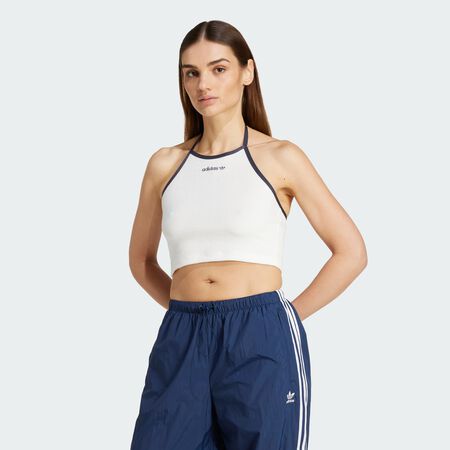ADIDAS ORIGINALS Towel Halter-Neck Top Cloud White WOMEN