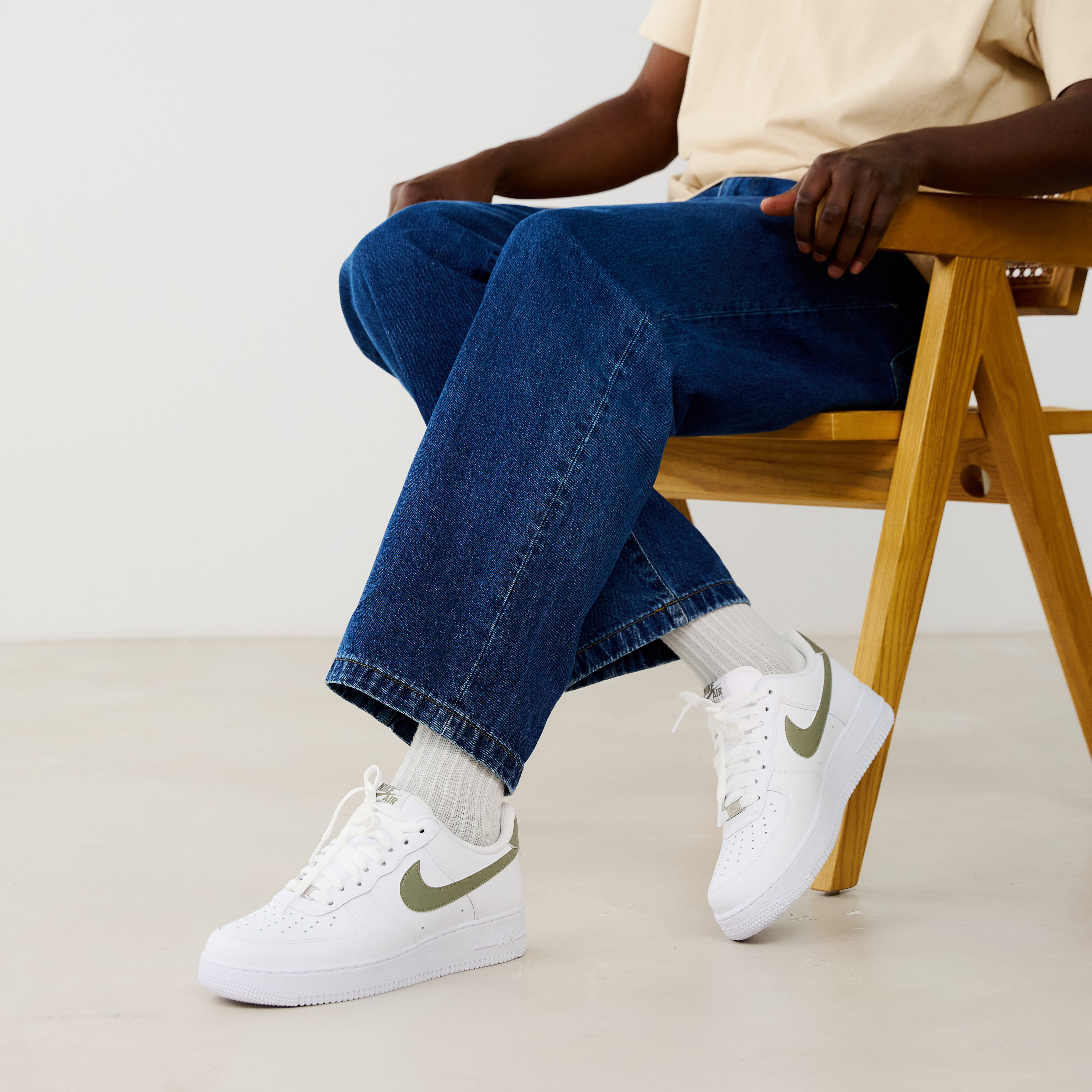 air force blanche homme courir