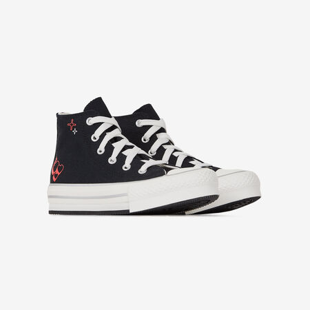 CONVERSE chuck taylor all star CHUCK TAYLOR ALL STAR EVA LIFT HI VALENT NOIR/BLANC CADET