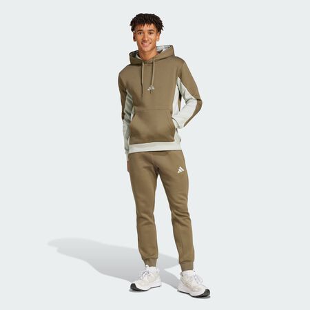 ADIDAS ORIGINALS Sportswear Fleece Colorblock Hooded Tracksuit Olive Strata MEN