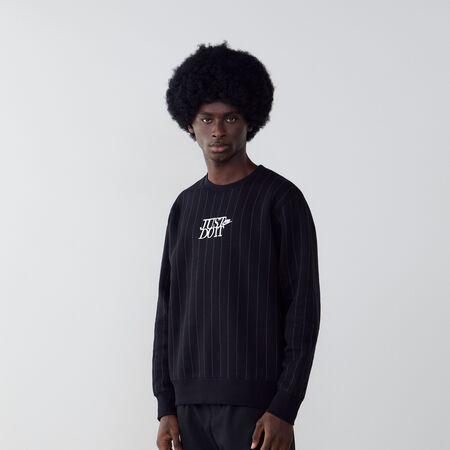 NIKE SWEAT CREW JUST DO IT AOP BLACK/WHITE MEN