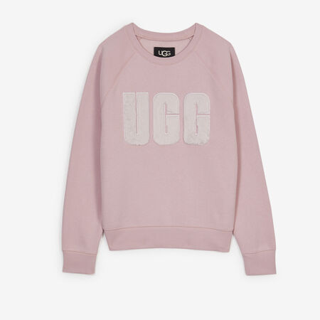 UGG SWEAT MADELINE FUZZY LOGO PINK WOMEN