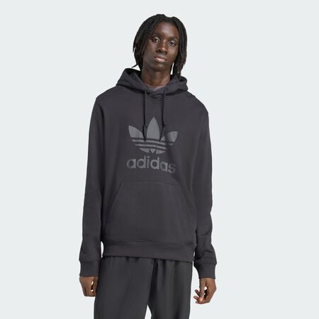 ADIDAS ORIGINALS Adicolor Classics Trefoil Hoodie Black / Black MEN