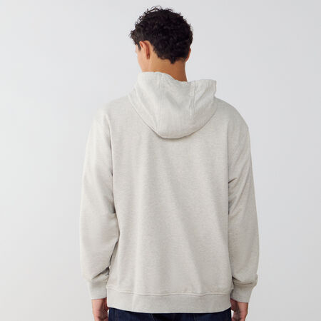 JORDAN HOODIE CENTERED LOGO DRI-FIT BEIGE/WHITE MEN