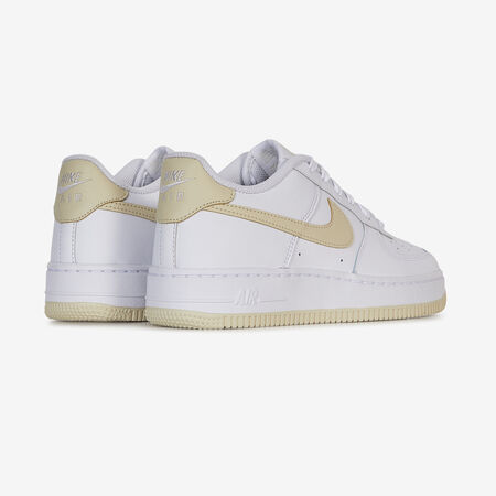 NIKE AIR FORCE LOW SNEAKERS ENFANT BLANC/BEIGE LACETS