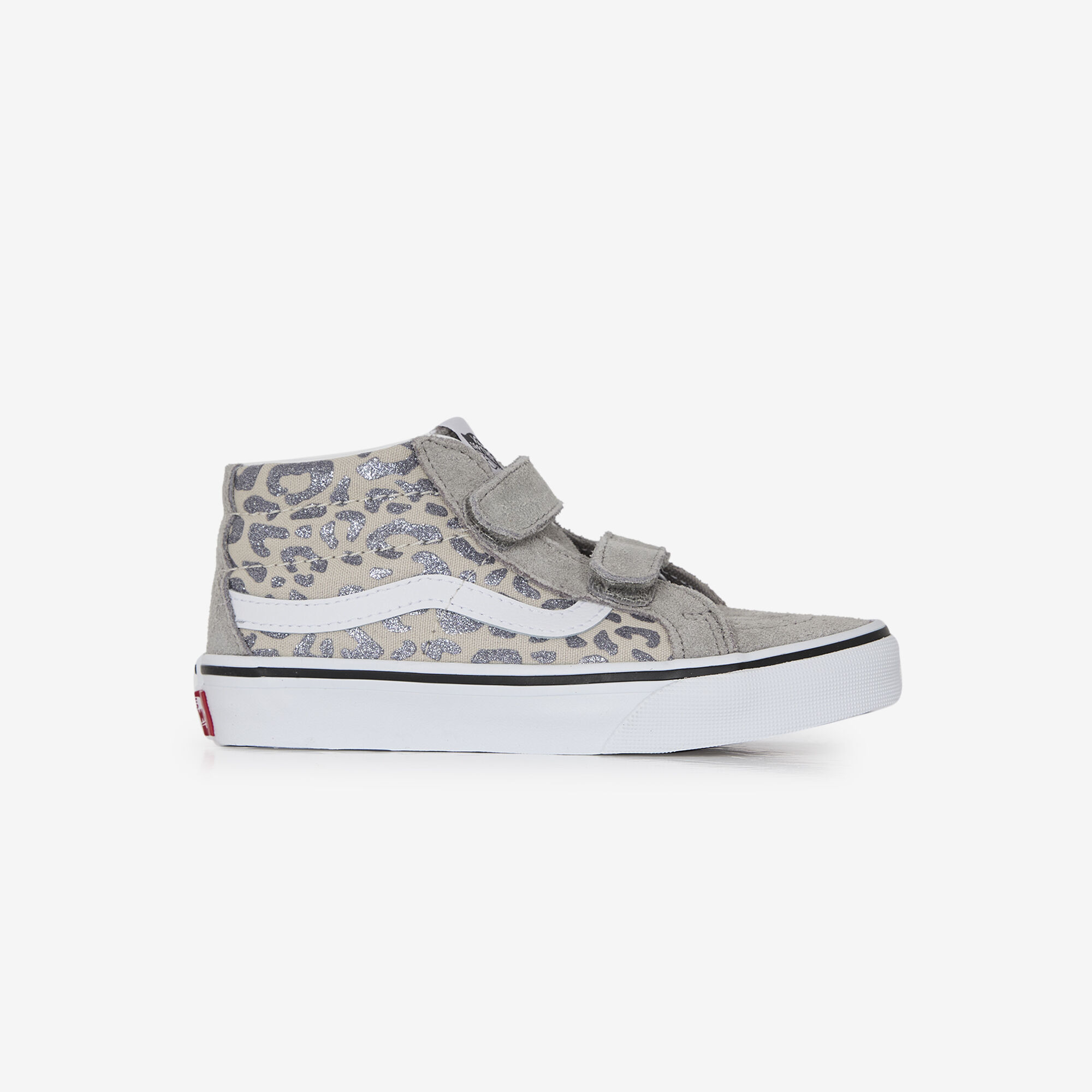 Baskets montantes enfant Vans SK8 Mid Reissue V Leopard Glitter GRAY - vue 2