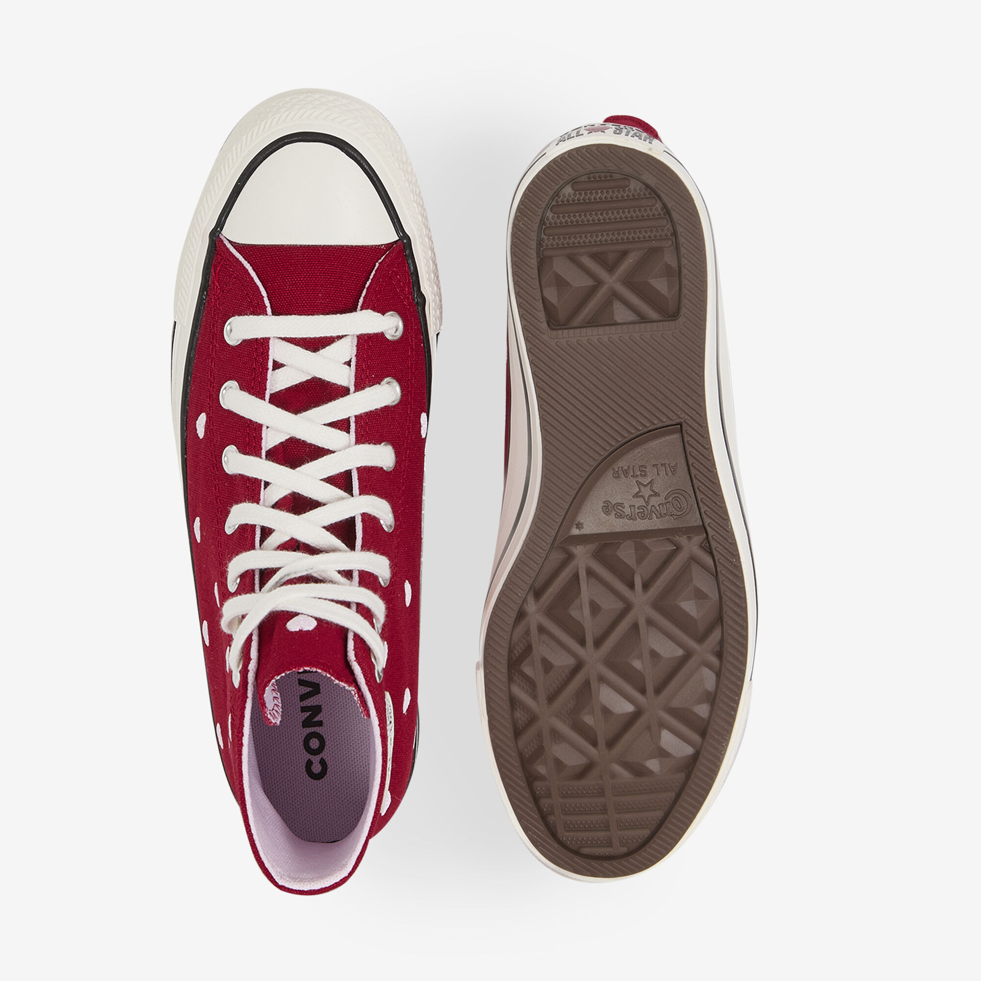 Baskets montantes enfant Converse CHUCK TAYLOR ALL STAR HEARTS ROSES 37 12 - vue 4