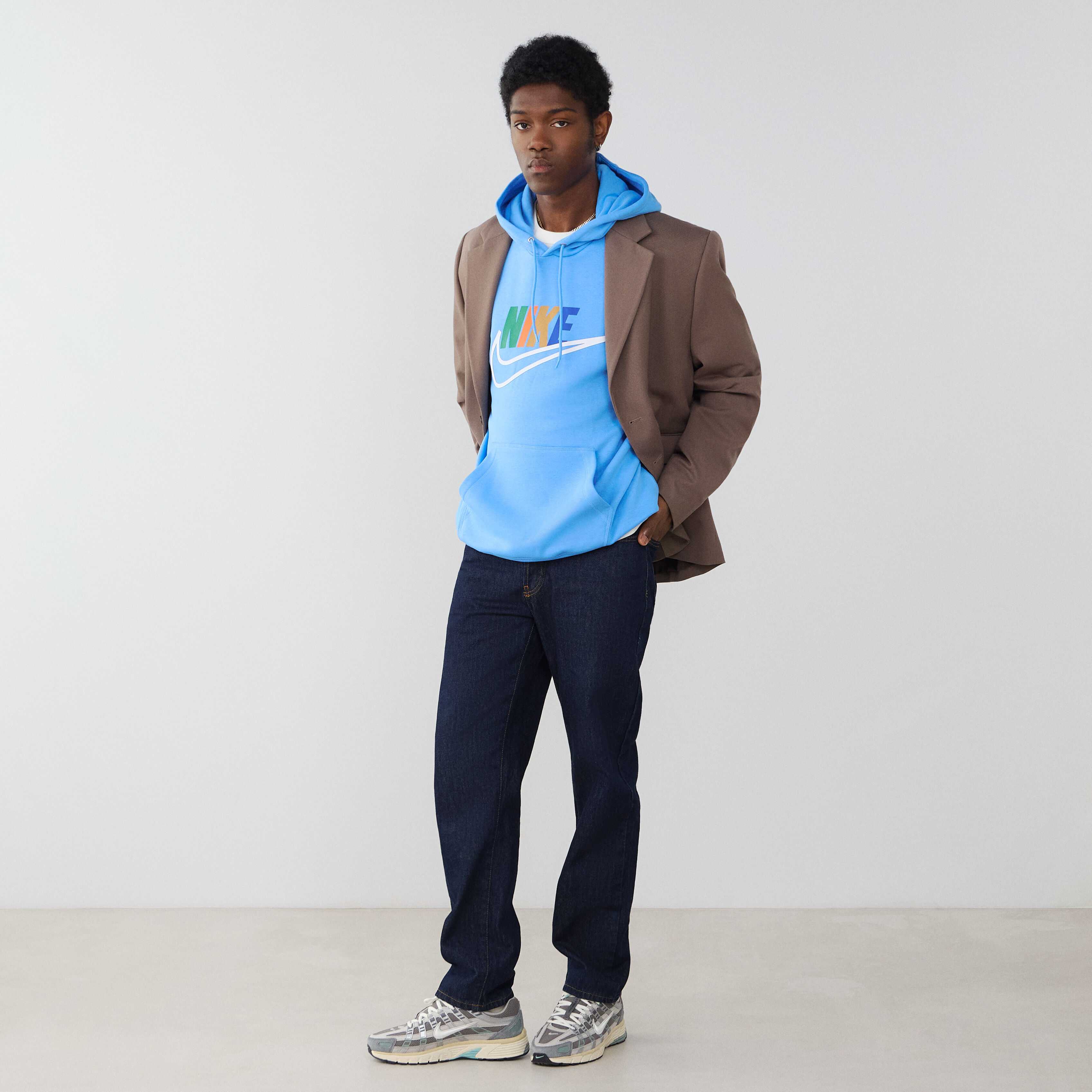 Hoodie Club Bb Futura Logo Mulitcolor  Bleu