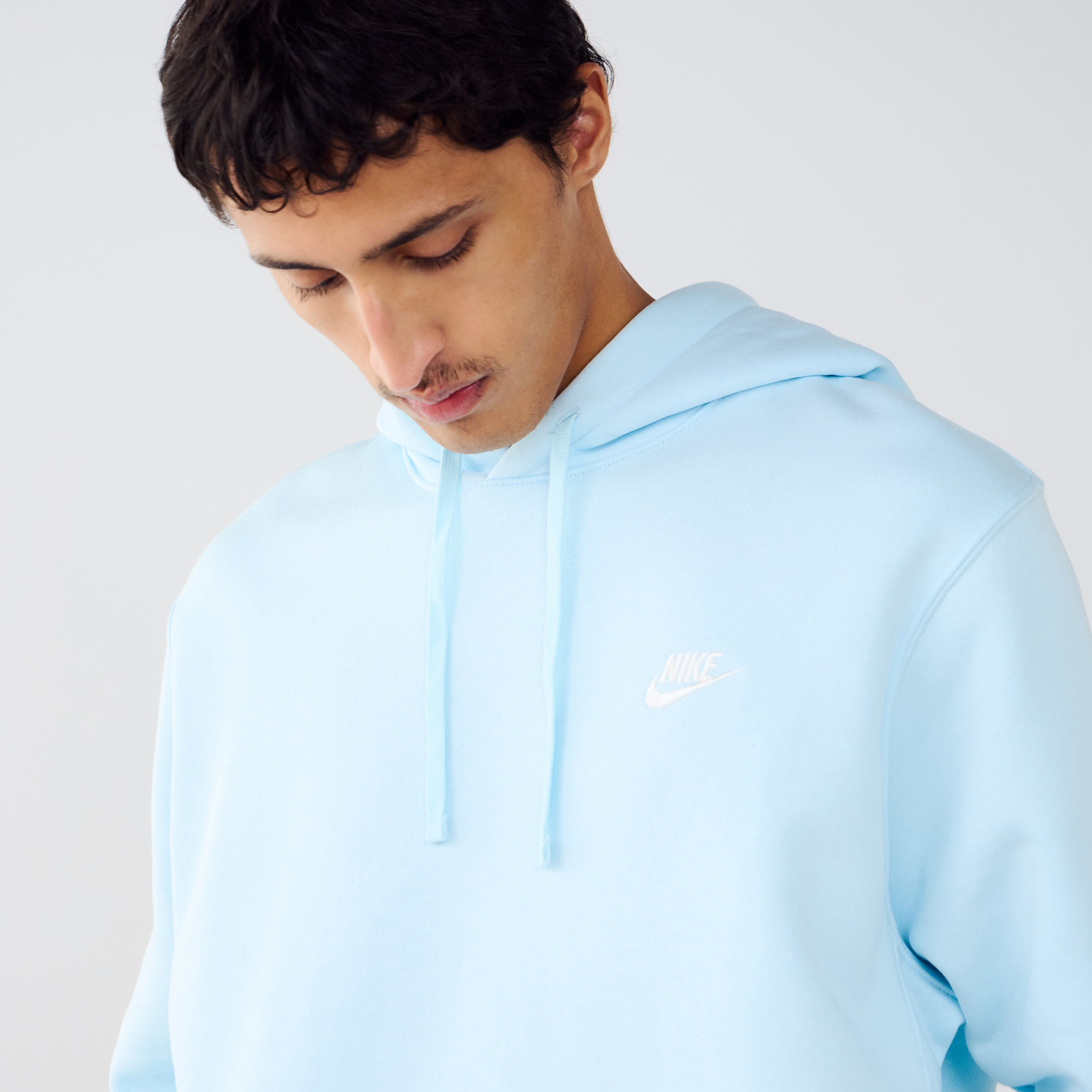 Hoodie Club Small Logo  Bleu/blanc