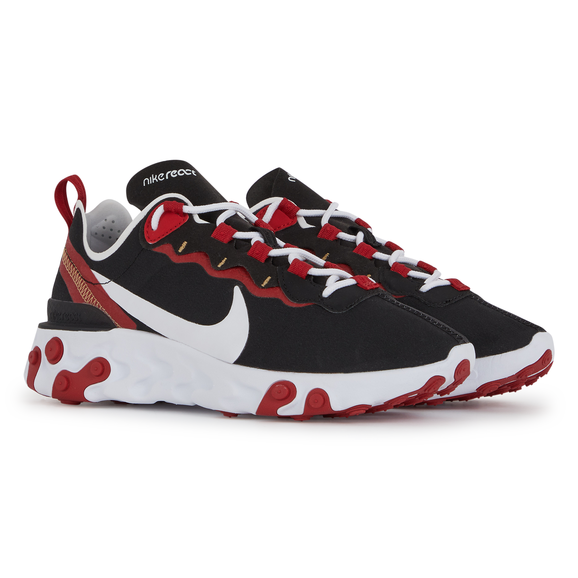 nike react noir rouge