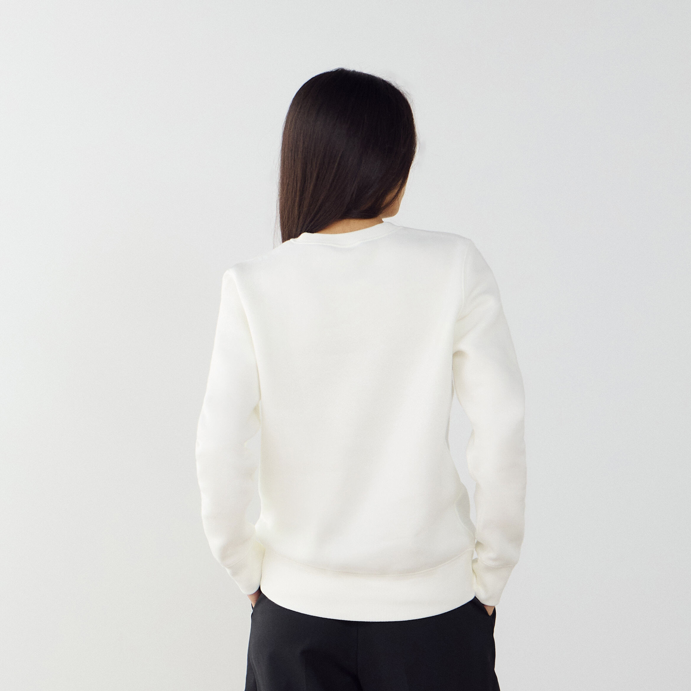 Sweat Crew Club Centered Logo  Ecru/noir