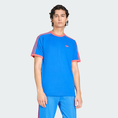 ADIDAS ORIGINALS T-SHIRT 3 BANDES Blue HOMME