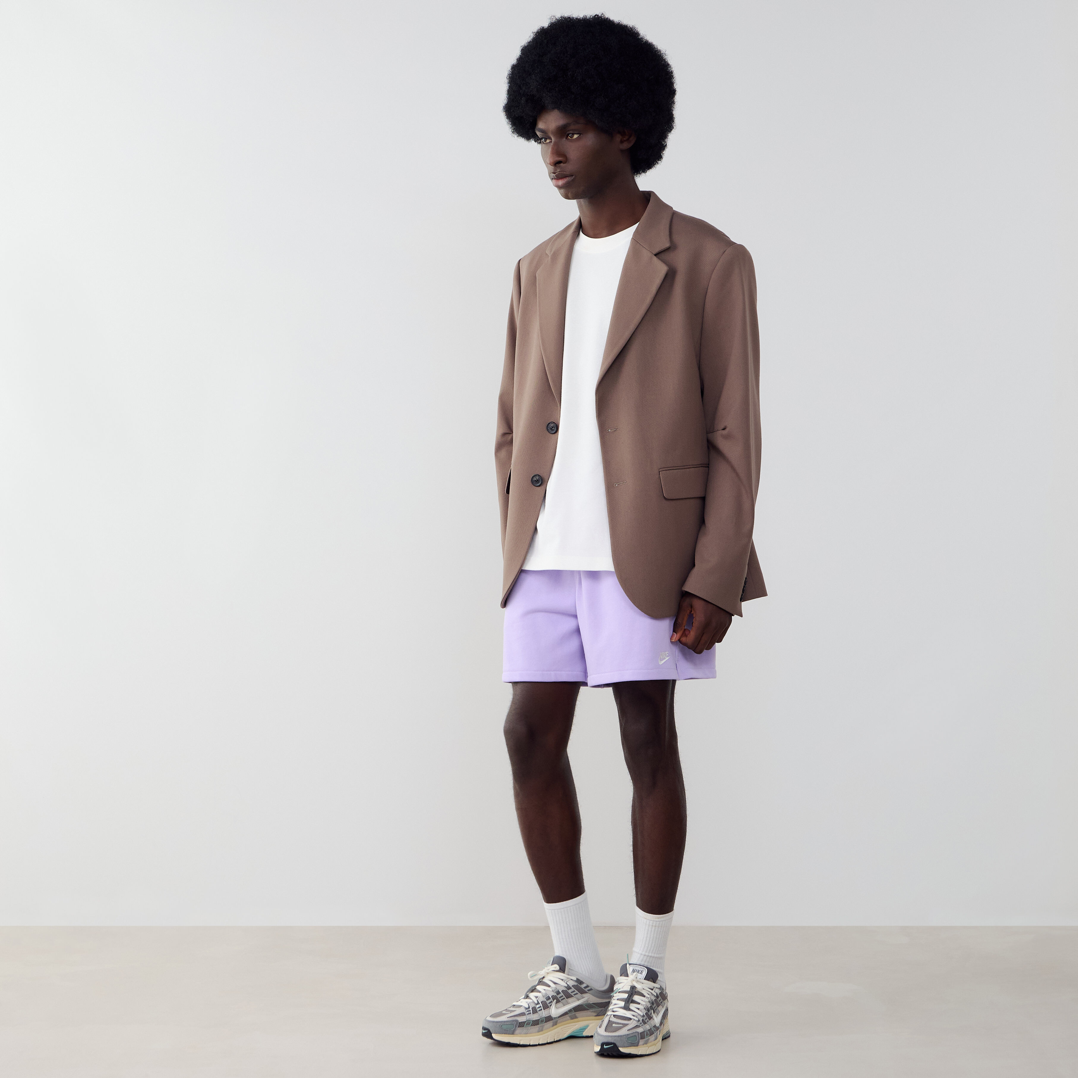 Short Club Fleece Flow  Violet/blanc