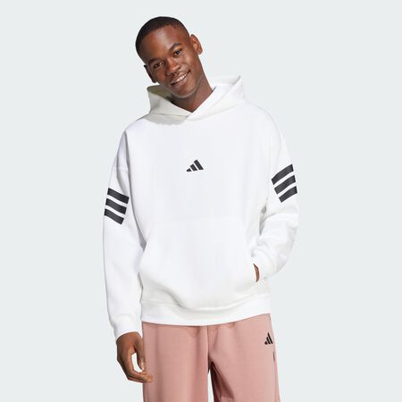 ADIDAS SPORTSWEAR Sweat-shirt à capuche 3 bandes Future Icons White HOMME