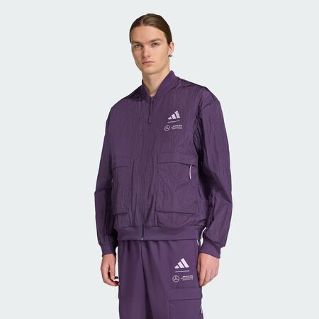ADIDAS PERFORMANCE Blouson aviateur tissé premium équipe Mercedes - AMG Petronas Formule 1 Aurora Plum HOMME