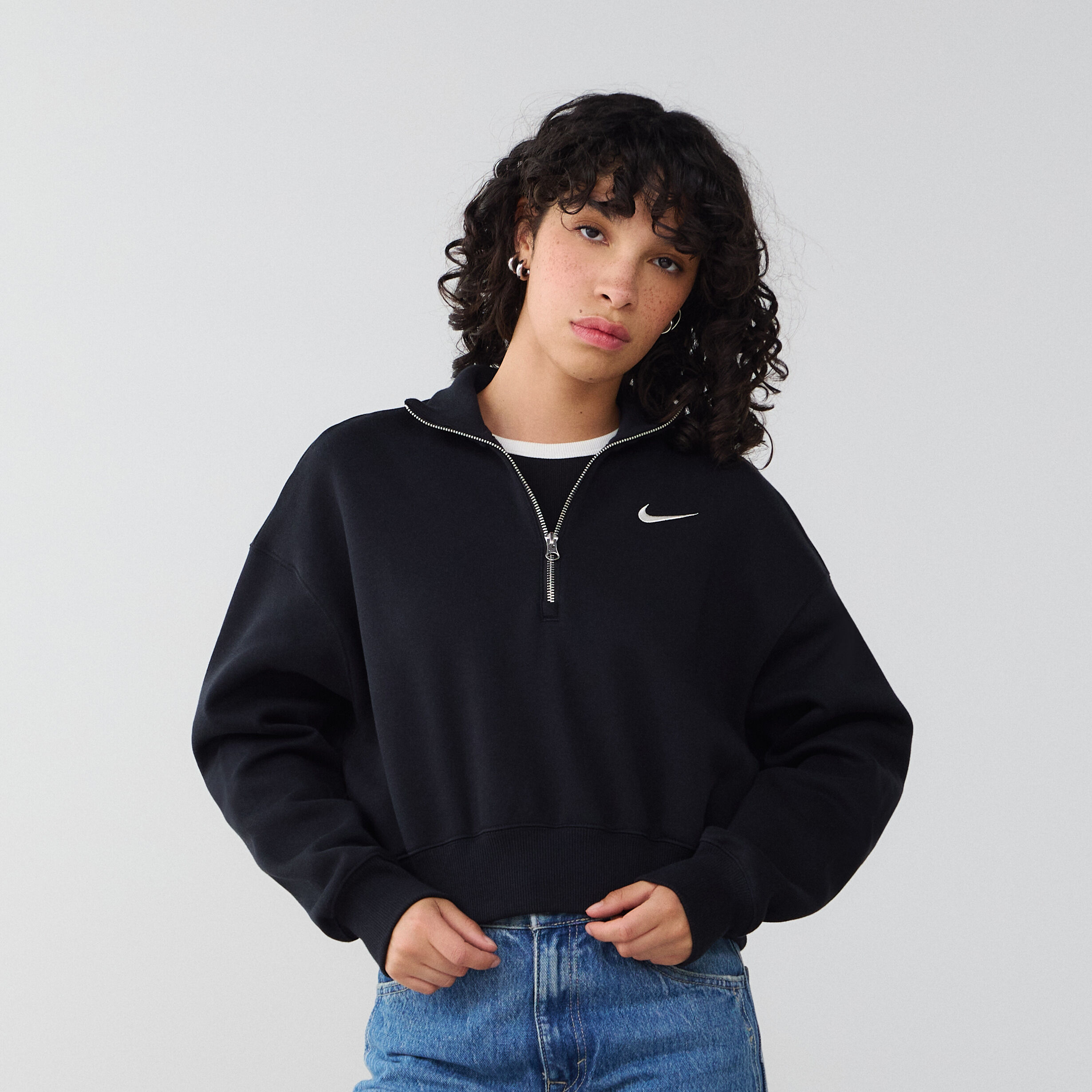 Nike crop zip sweatshirt outlet