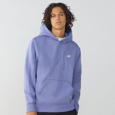 NIKE HOODIE CLUB SMALL LOGO BLEU/BLANC HOMME