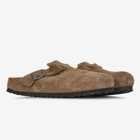 BIRKENSTOCK boston BOSTON SUEDE DARK TEA MARRON FEMME