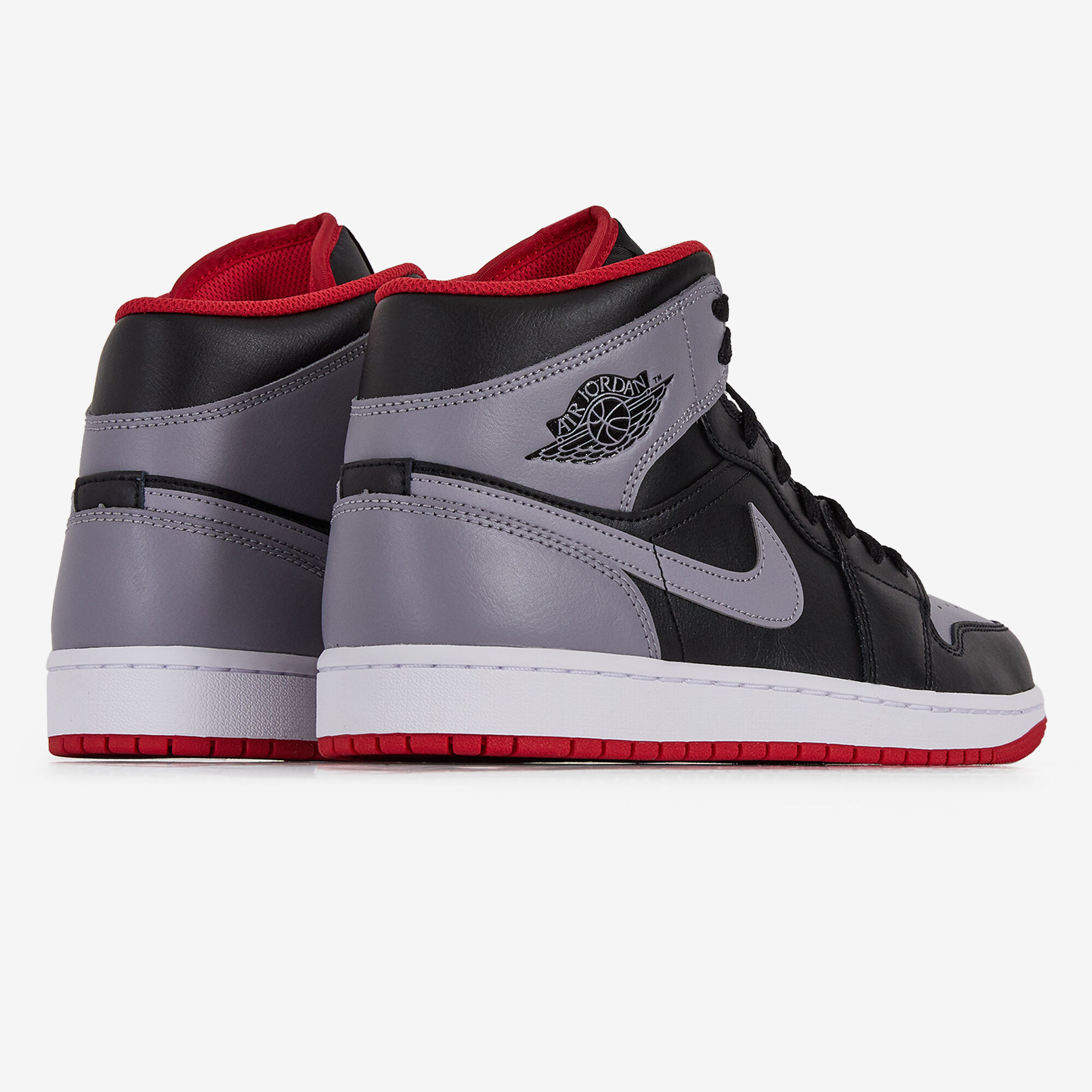 JORDAN AIR JORDAN 1 MID BLACK GREY SNEAKERS MEN Courir