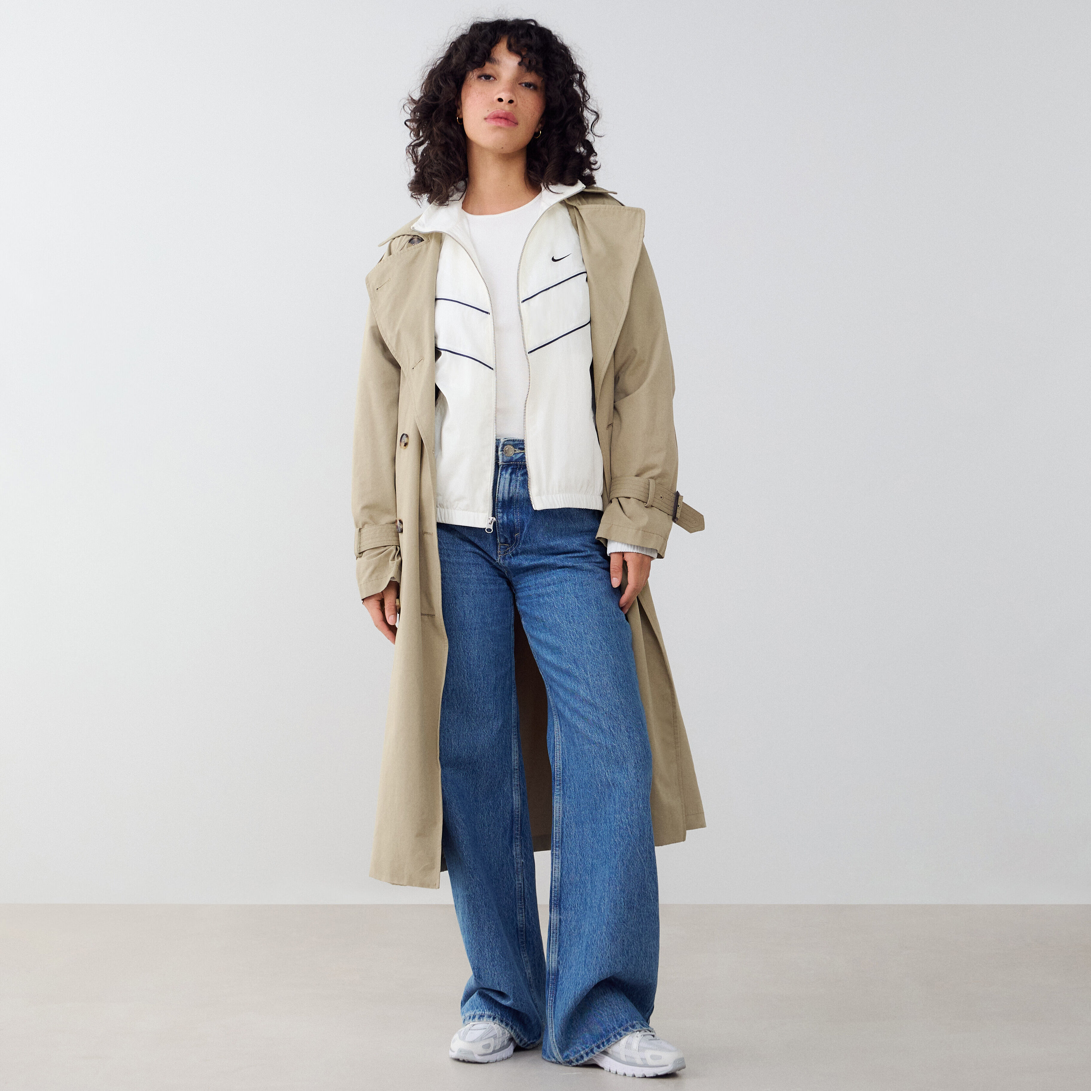 Jacket Tracksuit Fz Ecru - vue 3