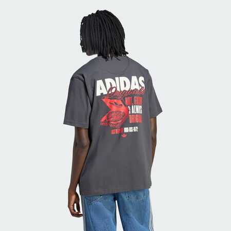 ADIDAS ORIGINALS NOUVEAU T-SHIRT PIZZA BOX GRAPHIC Carbon HOMME