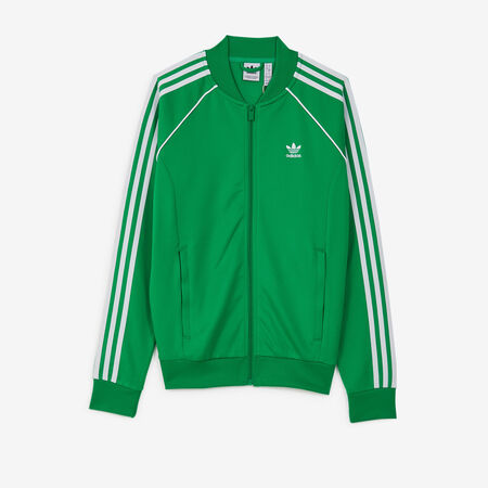 JACKET FZ SUPERSTAR TRACKTOP : GREEN/WHITE