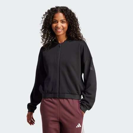 ADIDAS SPORTSWEAR Essentials Contemporary Logo Bomber Jacket Black WOMEN