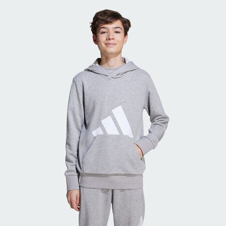 ADIDAS SPORTSWEAR Essentials Hoodie Kids Medium Grey Heather / White JUNIOR