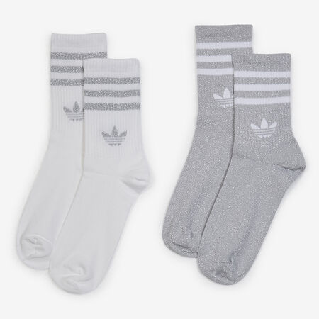 ADIDAS ORIGINALS CHAUSSETTES X2 CREW GLITTER GRIS/BLANC MIXTE
