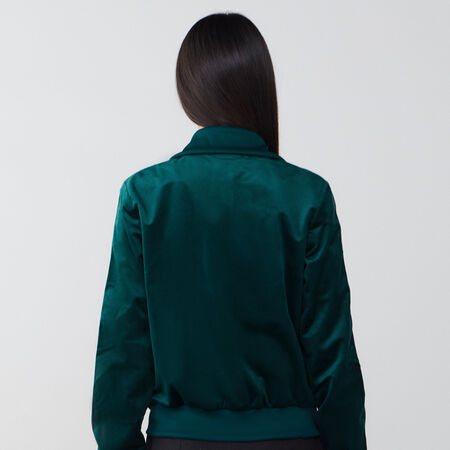 ADIDAS ORIGINALS JACKET FZ ADICOLOR VELVET GREEN WOMEN