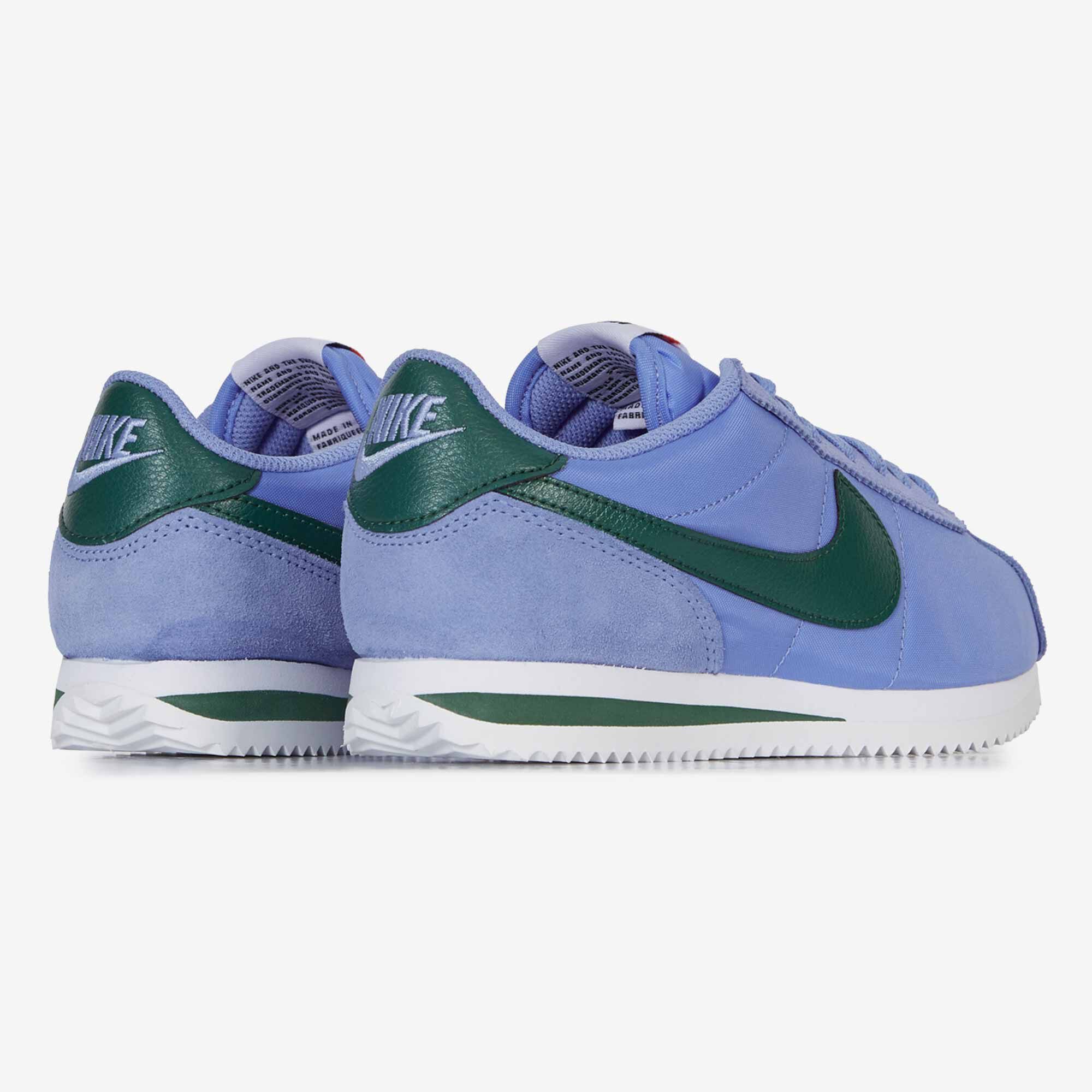 NIKE CORTEZ NYLON BLEU NOIR SNEAKERS FEMME LACETS Courir